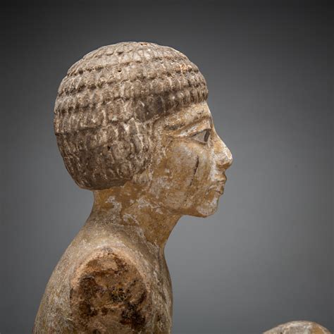 Ancient Egyptian Wooden Statue Of A Seated Male Barakat Gallery Store