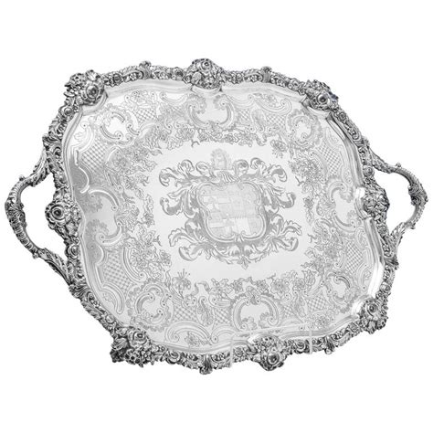 Old Sheffield Plate Tray At 1stdibs