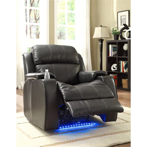 jimmy power with massage led and cup holder recliner wayfair