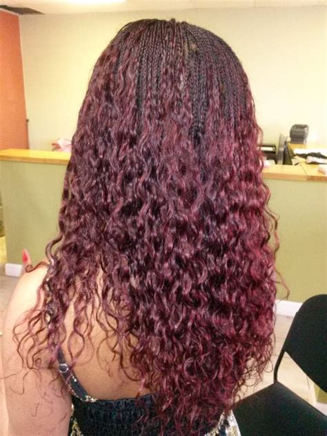 Natural straight, wavy, and curly textures. wet and wavy braiding hair, burgundy standard length 18 ...