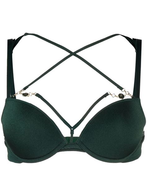 Marlies Dekkers Logo Charm Strap Detail Bra Green