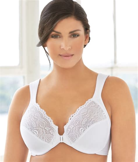 glamorise 1245 elegance front close wonderwire bra 40 dd white 40dd for sale online ebay