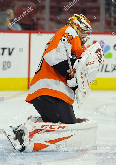 Philadelphia Flyers Michal Neuvirth During Nhl Editorial Stock Photo