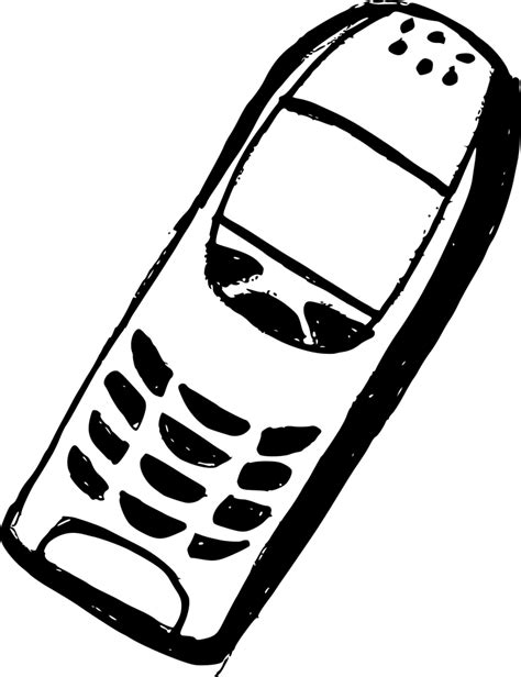4 Old Mobile Phone Drawing Png Transparent