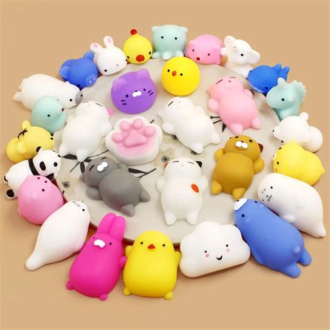 Wholesale Squishy Slow Rising Rubber Mochi Squishy Silicone Anti Stress