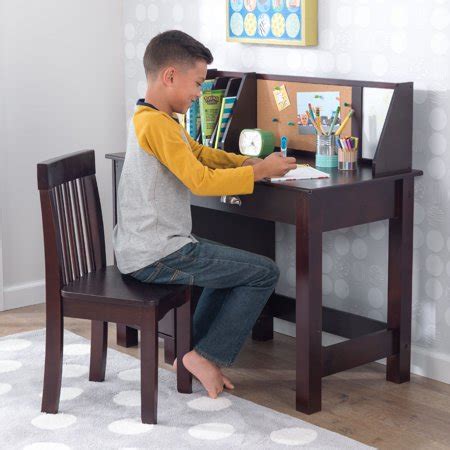 Our pin board desk & chair set gives young students a perfect workspace for finishing homework, studying or even doing fun art projects. KidKraft Study Desk with Chair - Espresso - Walmart.com ...