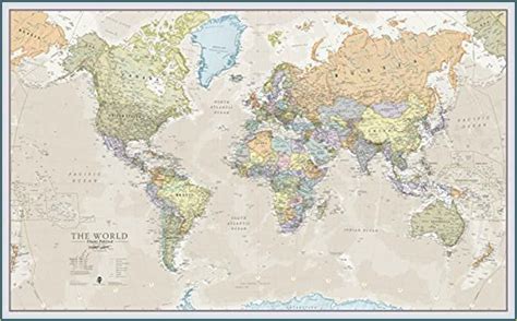 Laminated World Map Poster Map Resume Examples
