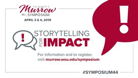 Murrow Symposium Storytelling For Impact Events Washington State University