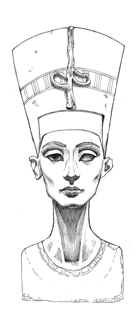 Desenho De Busto De Nefertiti Para Colorir Tudodesenhos Porn Sex Picture