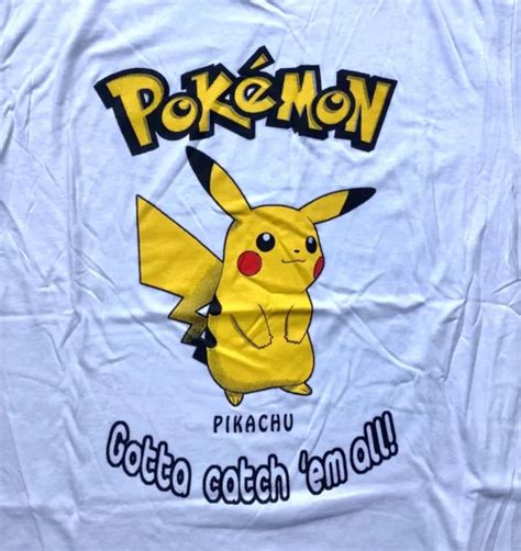 y2k 2000s pokemon pikachu t shirt anime cartoon gotta catch em all new nos m 24 99 picclick