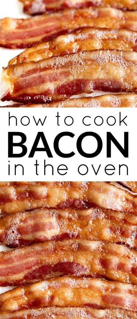 How To Cook Bacon In The Oven Easy Oven Baked Bacon Recipe Bacon