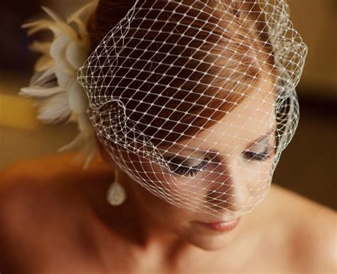 White Bridal Russian Netting Blusher Birdcage Veil 2415492 Weddbook