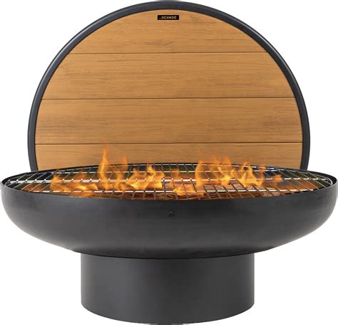 Anson 36 Round Steel Wood Burning Fire Pit In Gray By