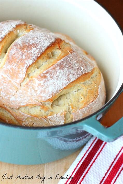 There is nothing as tempting as the smell of fresh bread in the morning. Just Another Day in Paradise: Dutch Oven Artisan Bread | new cast iron pot recipes ...