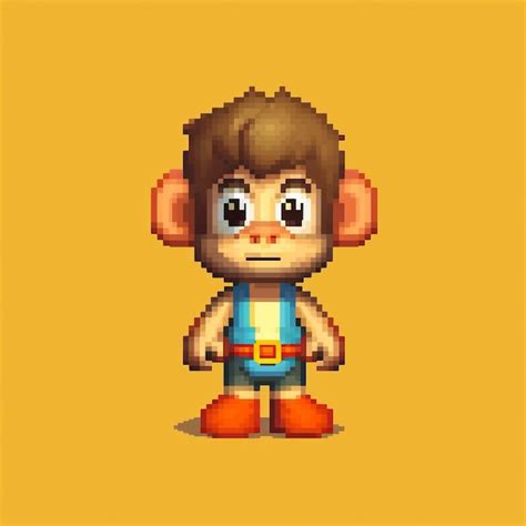 Premium Ai Image Create A Cute Monkey Character In Minecraft With