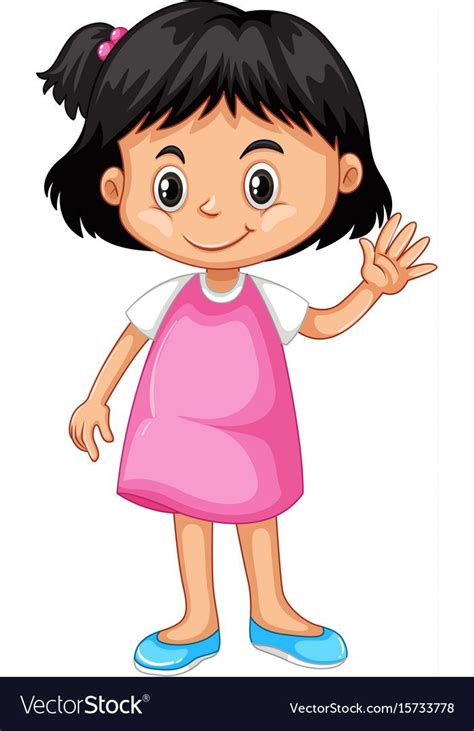 Little Girl Waving Clipart Diyieldecom