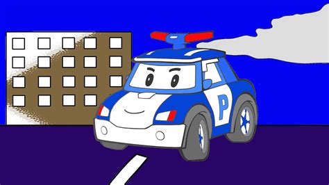 Dessine les coloriages voiture de police de dessin et coloriage en ligne pour enfants. Les Couleurs: Robocar Poli - l'hélicoptère, la voiture de ...