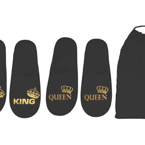 King And Queen Slippers Etsy