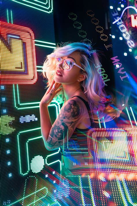 Neon Photography Photography Women Creative Photography Portrait Photography Neon Girl