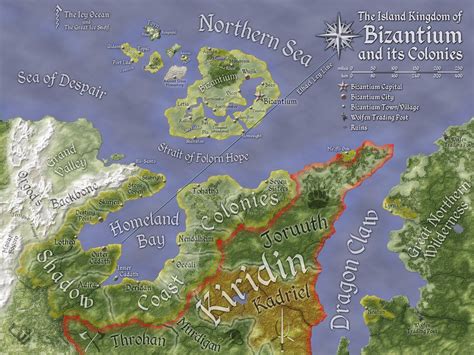 Bizantium And Its Colonies Map Color By Ferocefv Map Fantasy Map