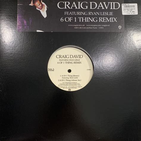 Craig David 6 Of 1 Thing Remix Bw Officially Yours 12