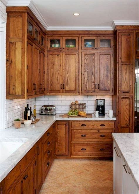 Bleached white oak cerused oak cabinets integrated refrigerators. 67+ The Top Rustic Farmhouse Kitchen Cabinets Ideas ...