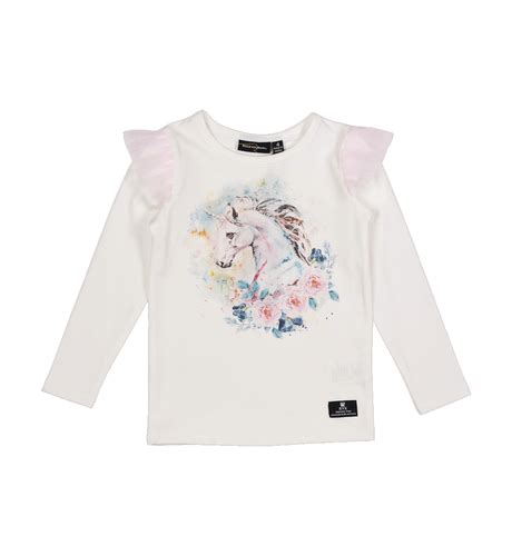 Rock Your Kid Floral Unicorn T Shirt Sale Sale Girls Clothing Ls