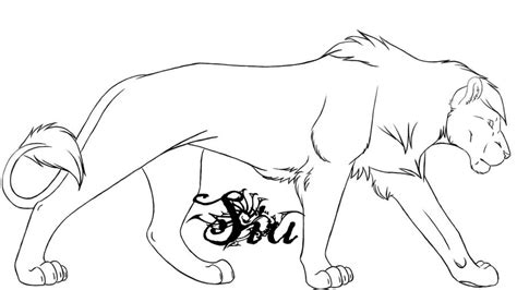 Male Lion Outline By Thesiubhan On Deviantart
