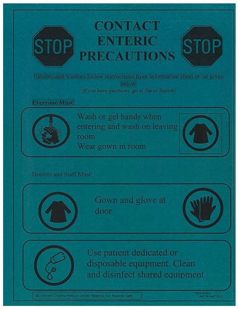 900233 Isolation Sign Contact Enteric