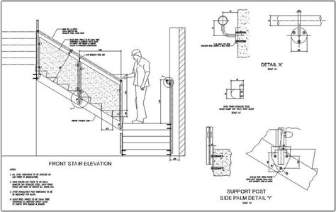 Access Stair Drawing Glass Railing Stairs Glass Staircase Glass
