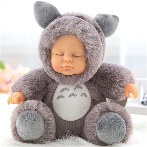 New 17cm Sleeping Baby Reborn Cute Animal Plush Doll Stuffed Animal