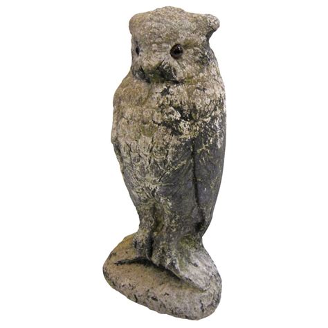 English Garden Stone Owl At 1stdibs