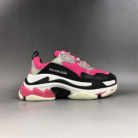 Balenciaga Triple S Black/Pink-Light Brown For Sale ...
