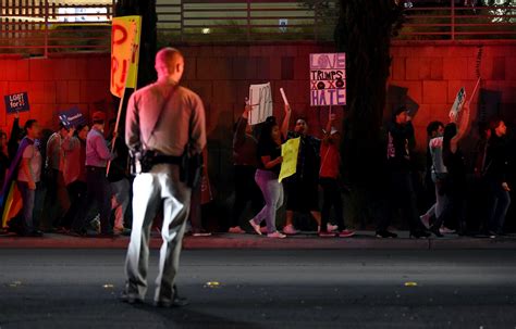 scenes from five days of anti trump protests across a divided nation the new york times