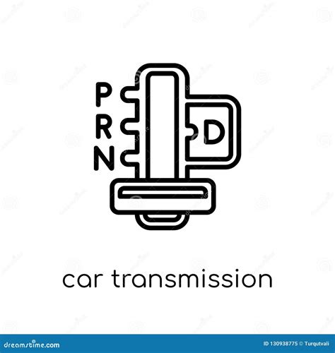 Car Transmission Icon From Car Parts Collection Stock Vector