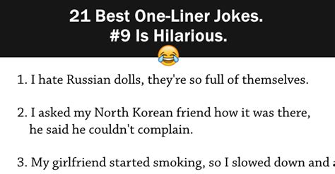 21 Best One Liner Jokes 9 Is Hilarious Hitdigs