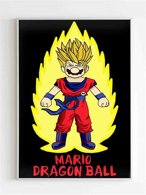 Mario Dragon Ballz Poster Dragon Ball Z Dragon Poster