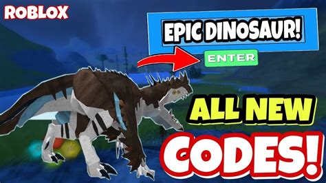 All New Codes In Dinosaur Simulator 2020 Epic Dinosaur Roblox
