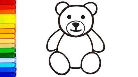 How To Draw Teddy Bear Toy Easy Simple Drawing Ideas And Coloring