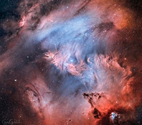 The Fox Fur Nebula Cone Nebula And Christmas Tree Cluster In Monoceros