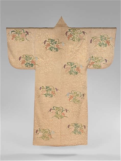 Noh Costume Nuihaku With Design Of Millet And Nandina Berries On A