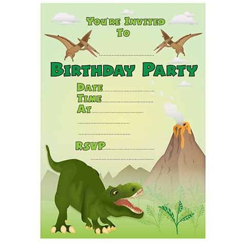 Printable Dinosaur Birthday Invitations Free
