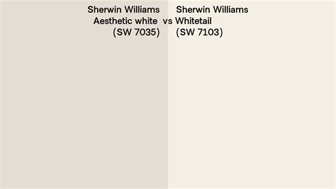 Sherwin Williams Aesthetic White Vs Whitetail Side By Side Comparison