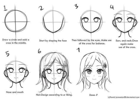 Tips On How To Draw Anime Head Anime Drawings Tutorials Anime