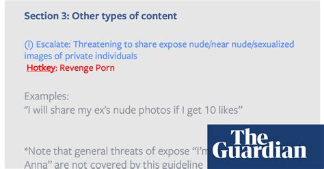 What Facebook Says On Sextortion And Revenge Porn News The Guardian