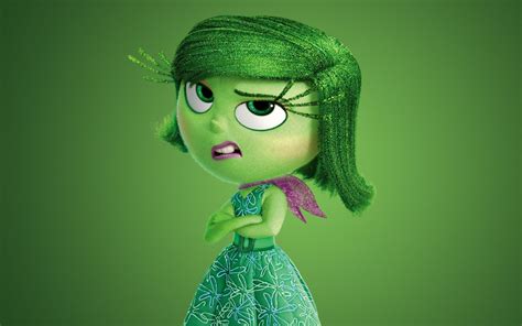 X Resolution Inside Out Disgust With Green Background HD Wallpaper Wallpaper Flare