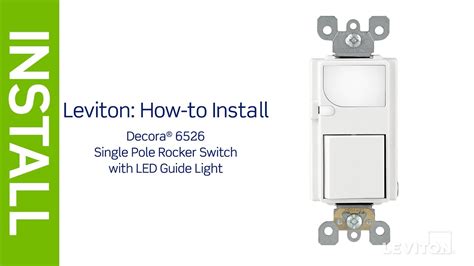 In this second application we can use the dpdt switch to choose between 2 different load and have a visual indication of what load is connected. Leviton Presents: How to Install an LED Guidelight with Single Pole Switch - YouTube