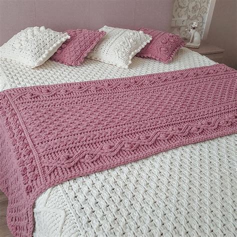 #blanketpattern #cableknit #blanket #knittingpatternsfree #knittingpatterns. Cable knit blanket pattern. Patterns knit Bedspread. Bed ...