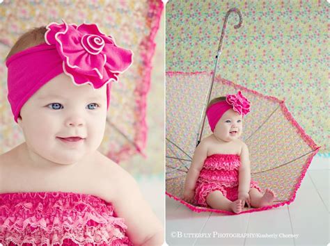 Adorable 6 Months 1 Year Baby Girl Umbrella Photoshoot Idea ♡ Add Big