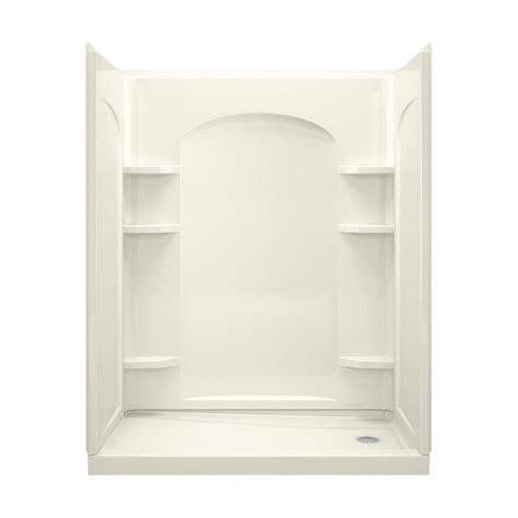 Find shower shower stalls & enclosures at lowe's today. Sterling Ensemble Biscuit 4-Piece Alcove Shower Kit ...